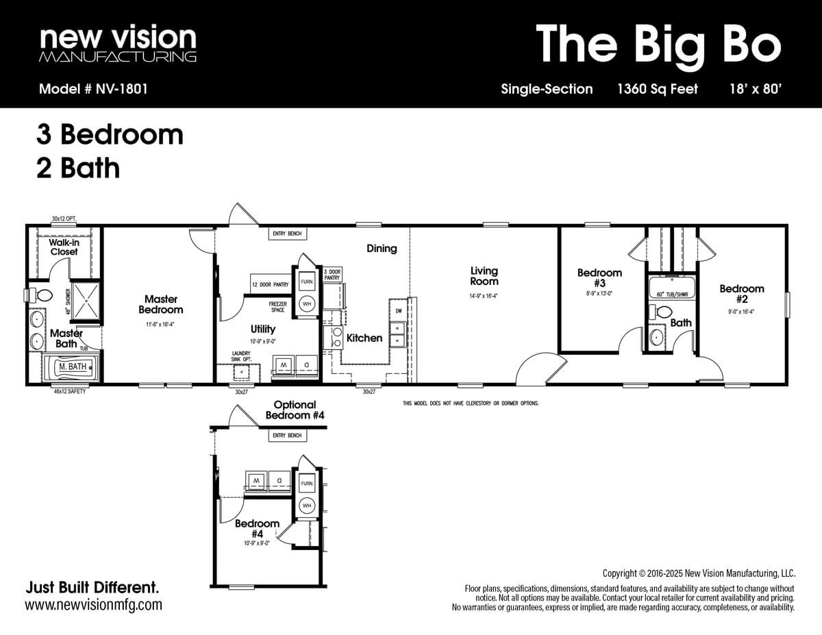 The Big Bo Floorplan by New Vision Floorplan of Big Bo