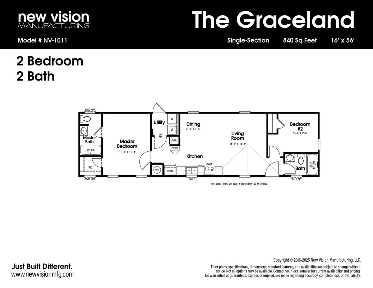 The Graceland – New Vision Manufacturing Floorplan of the Graceland by New Vision Manufacturing