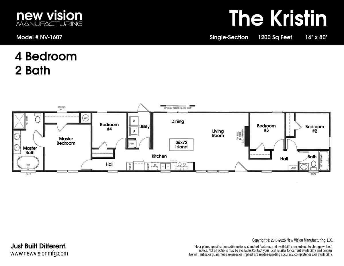 The Kristin Floorplan by New Vision Manufacturing