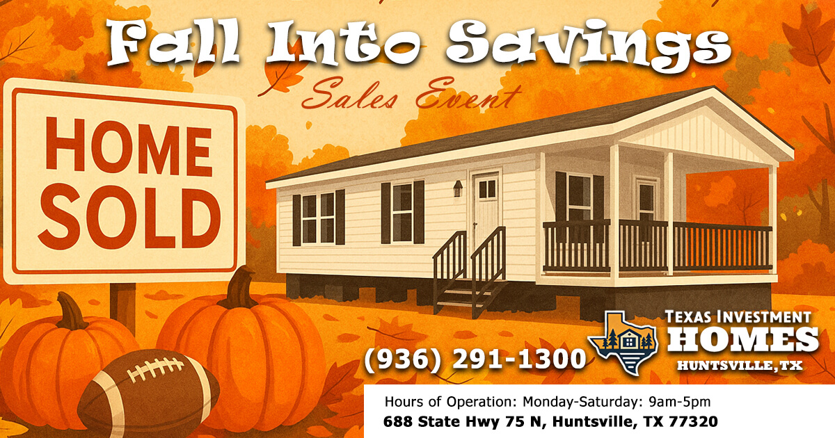 Home Sale this October at Texas Investment Homes
